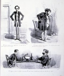 ilustração para A Arte de engordar e perder peso de Amédée de Noé