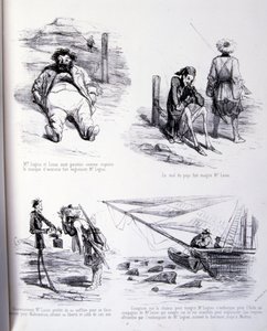 ilustração para A Arte de engordar e perder peso de Amédée de Noé