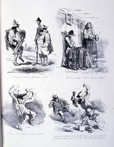 ilustração para A Arte de engordar e perder peso de Amédée de Noé