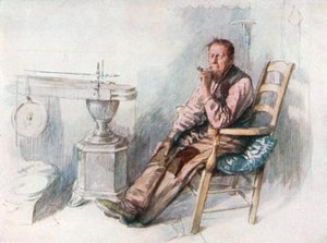 Um velho agricultor (litografia a cores)