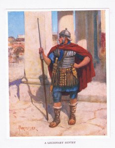 Sentinela legionária, ilustração de O soldado romano, 1928
