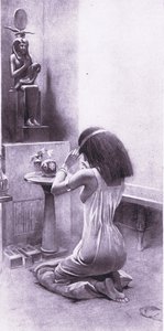 Uma mulher egípcia em suas devoções, 1925 de Amedee Forestier