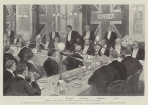Banquete para os jogadores de críquete australianos no Hotel Inns of Court, 7 de setembro