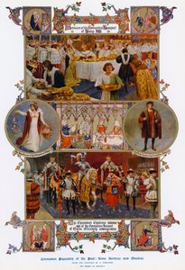 Pageantry da coroação do passado de Amedee Forestier