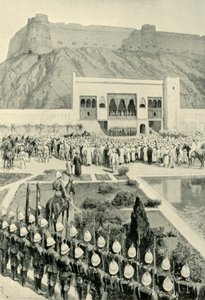 General Roberts Reading His Proclamation em Cabul, 12 de outubro de 1879, 1901. de Amedee Forestier
