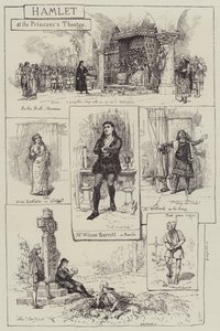 Hamlet no teatro da princesa de Amedee Forestier