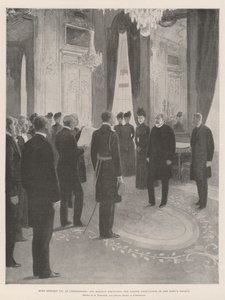 Rei Eduardo VII em Copenhague, Sua Majestade recebendo a Delegação Dinamarquesa no Palácio do Rei de Amedee Forestier