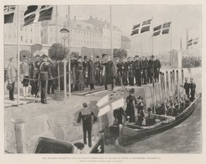 Turnê Continental de King Edward, Sua Majestade tomando o Rei da Suécia em Helsingborg, 20 de setembro