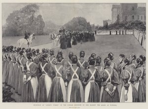 Recepção das Enfermeiras da Rainha do Instituto do Jubileu por Sua Majestade a Rainha em Windsor de Amedee Forestier