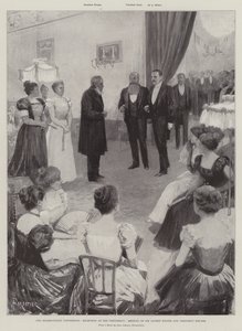 A Conferência de Bloemfontein, Recepção na Presidência, Reunião de Sir Alfred Milner e Presidente Kruger de Amedee Forestier