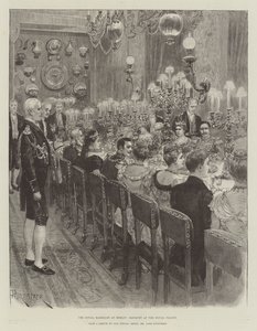 O casamento real em Berlim, banquete no palácio real de Amedee Forestier