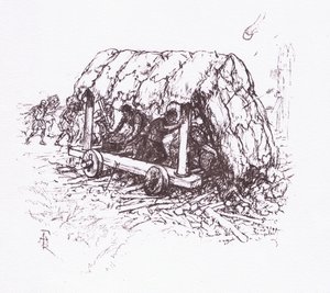 A tartaruga, uma máquina de campo, ilustração do soldado romano, 1928