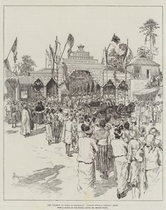 O vice-rei da Índia em Mandalay, passando pelo arco de Moolla Ismail de Amedee Forestier