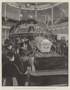 O falecido Sr. CH Spurgeon, vendo o Caixão no Tabernáculo Metropolitano, 9 de fevereiro de 1892