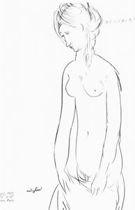 Beatrice Hastings, 1915 (crayon preto em paphttp: gem.bridgemanimages.comlightbox5477500er) de Amedeo Modigliani