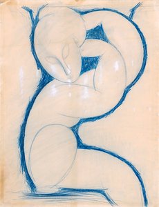 Cariátide, 1913-1915 de Amedeo Modigliani