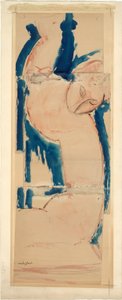 Cariátide: Rosa e Azul de Amedeo Modigliani