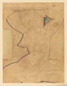 Caryatide au Sein Pointu (cariátide com peito pontiagudo) de Amedeo Modigliani