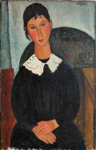 Elvira de colarinho branco, 1917-1918. de Amedeo Modigliani