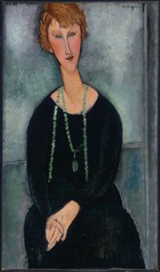 Mulher com colarinho verde (Madame Menier) de Amedeo Modigliani