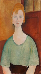 Menina com uma blusa verde de Amedeo Modigliani