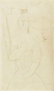 Arlequim, c.1915 de Amedeo Modigliani