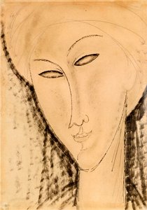 Cabeça de uma mulher de Amedeo Modigliani