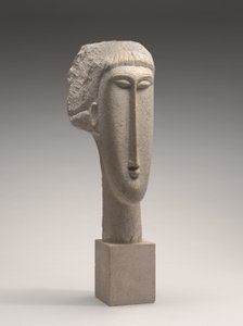 Cabeça de uma mulher, c.1910-1911 (calcário) de Amedeo Modigliani
