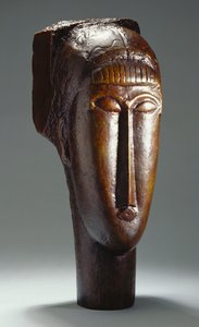 Cabeça de uma mulher com uma franja de Amedeo Modigliani