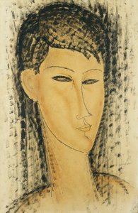Chefe das Moças; Cabeça de uma jovem, 1914 de Amedeo Modigliani