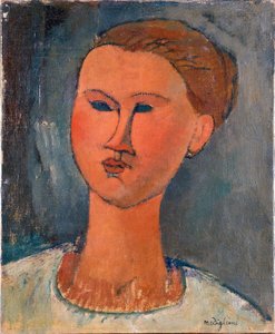 Cabeça de uma jovem mulher de Amedeo Modigliani