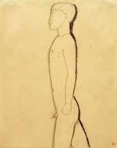Homem perfil de Amedeo Modigliani