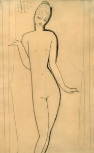 Jovem nua - cariátide de Amedeo Modigliani