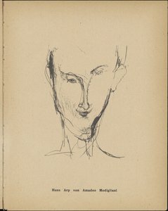 Retrato de Hans Arp 1886-1966, 1916. de Amedeo Modigliani