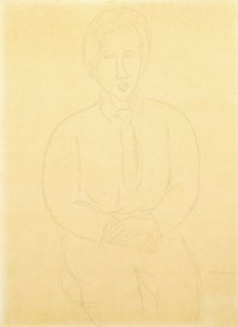 Retrato de Soutine Sitting, 1917 de Amedeo Modigliani