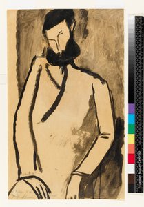 Retrato de um homem barbudo, 1909 de Amedeo Modigliani