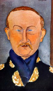 Retrato do pintor Léon Bakst 1866-1924, 1917 de Amedeo Modigliani