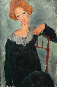 Mulher ruiva. 1917 de Amedeo Modigliani