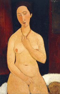 Sentado nu com colar, 1917