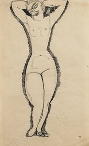 Nu de pé com os braços erguidos, 1911