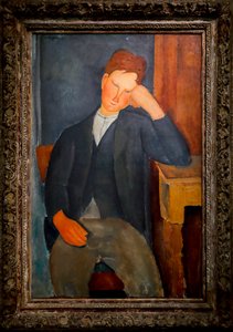 O jovem aprendiz, c.1918-19 (óleo sobre tela) de Amedeo Modigliani