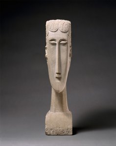 Cabeça da mulher, 1912 (calcário) de Amedeo Modigliani
