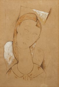 Mulher jovem; Jovem, c. 1917-1918 de Amedeo Modigliani