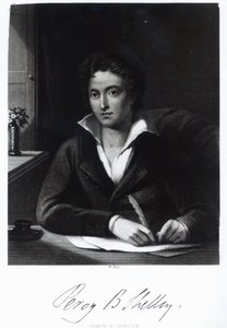 Percy Bysshe Shelley, gravado por William Holl de Amelia Curran