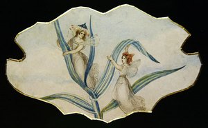 Fairy Gossip, c.1860 (aguarela e lápis sobre papel) de Amelia Jane Murray