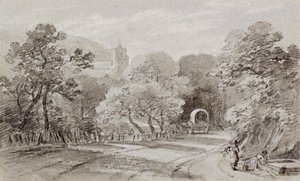 A Country Road, Hastings, c.1803 (giz) de Amelia Long