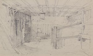 Dentro de um Estábulo, c.1810 (lápis)