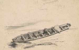 Um escaler encalhado de American 19th Century