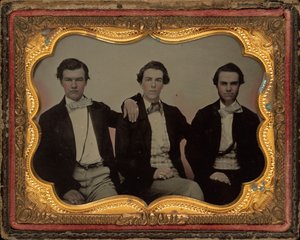 Retrato de três rapazes de American 19th Century