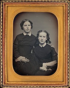 Retrato de duas garotas de American 19th Century